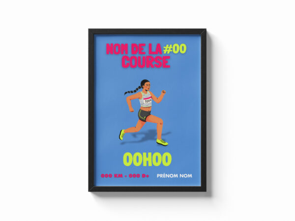 affiche sport femme running