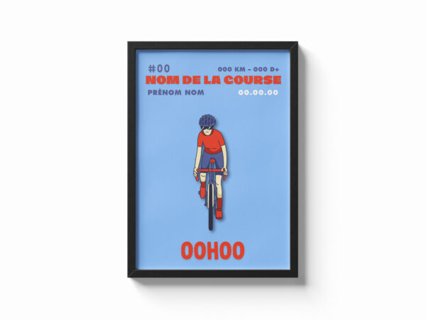 affiche sport velo rouge homme