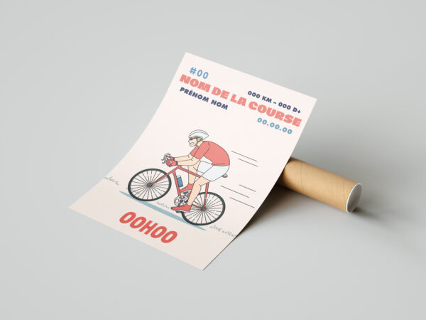 affiche sport personnalisée cyclisme