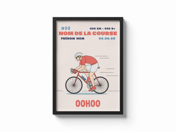 affiche sport personnalisée cyclisme