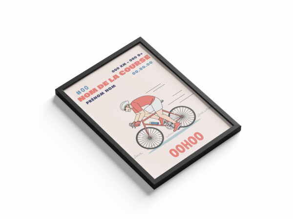 affiche sport personnalisée cyclisme