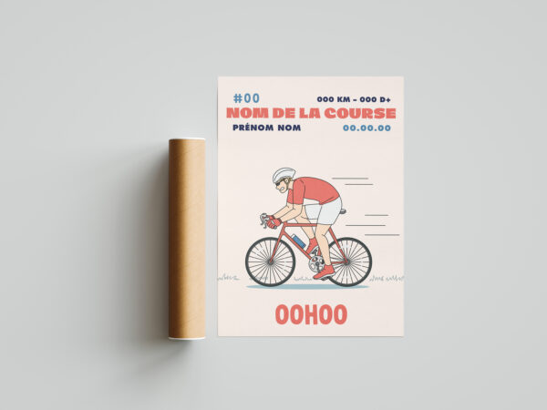 affiche sport personnalisée cyclisme