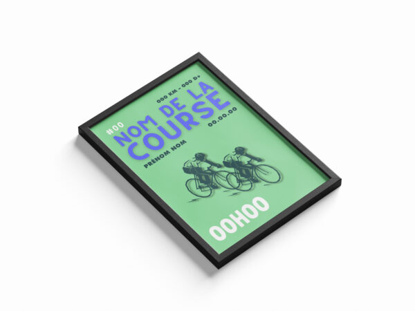 affiche sport course velo duo