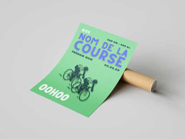 affiche sport course velo duo