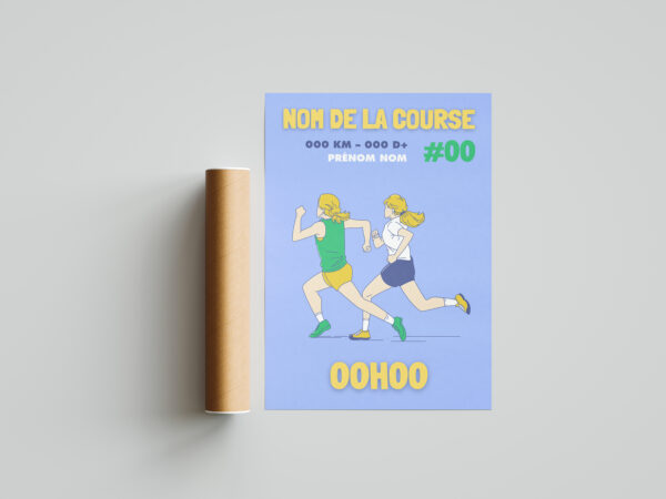 Affiche running duo sport personnalisé
