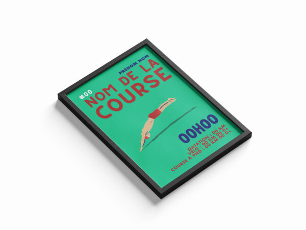 affiche triathlon course verte