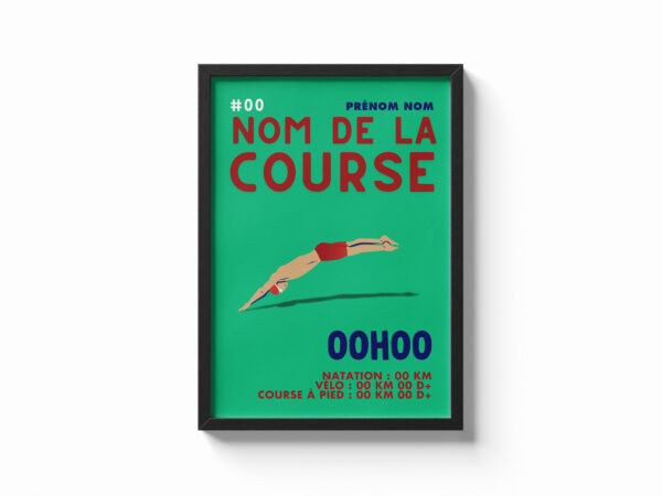affiche triathlon course verte
