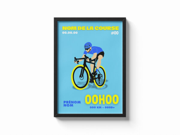 affiche velo bleu