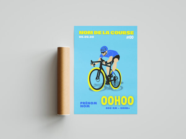 affiche velo bleu