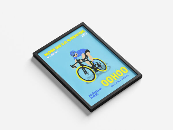 affiche velo bleu