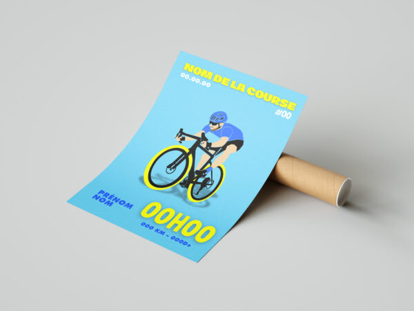 affiche velo bleu