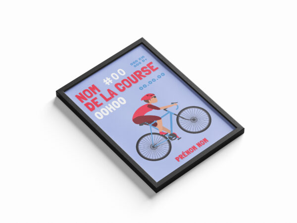 affiche sport vélo rouge