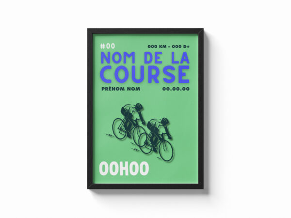 affiche sport course velo duo