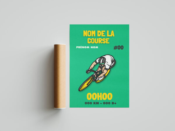 affiche course vélo cyclisme vert