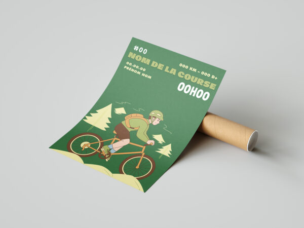 affiche vtt foret personnalisée