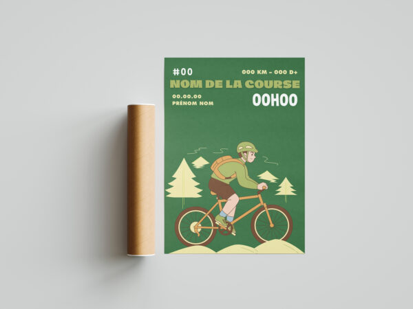 affiche vtt foret personnalisée