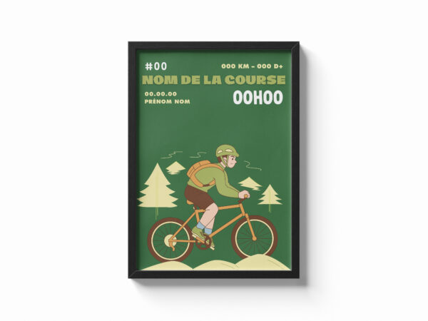 affiche vtt foret personnalisée
