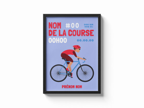affiche sport vélo rouge
