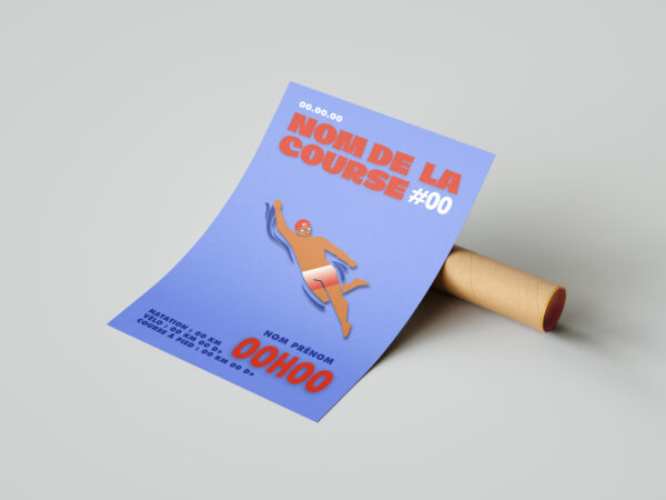 affiche natation triathlon homme