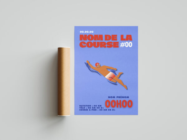 affiche natation triathlon homme