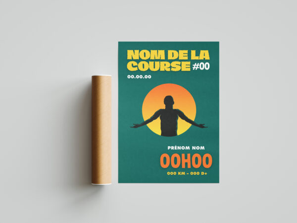 Affiche Sunset athlète personnalisée