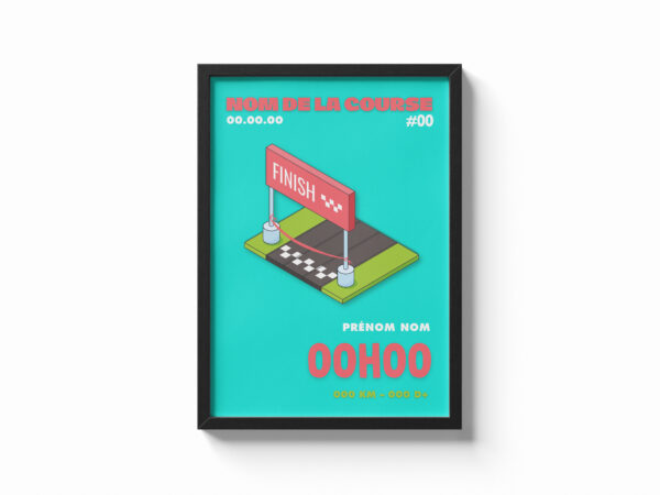 finish rose affiche personnalisée
