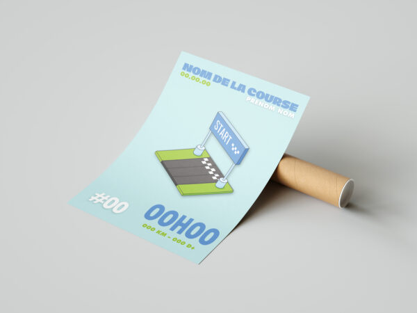 finish affiche bleu
