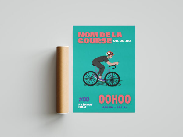 affiche vélo personnalisée