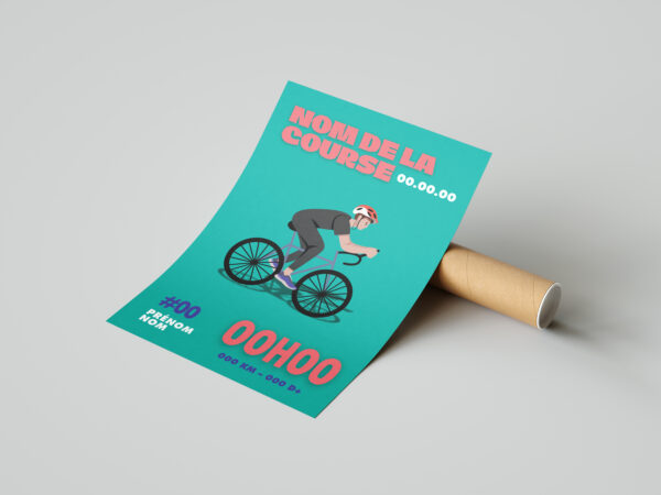 affiche vélo personnalisée