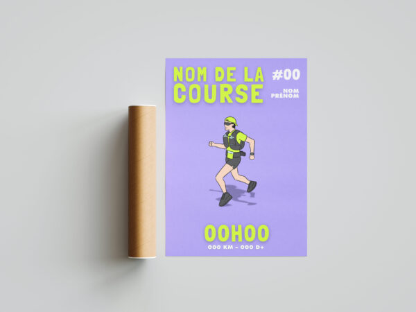 Affiche sport personnalisée Trail