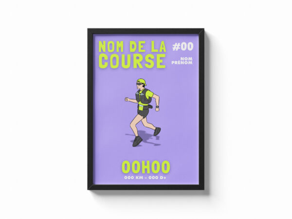 Affiche sport personnalisée Trail