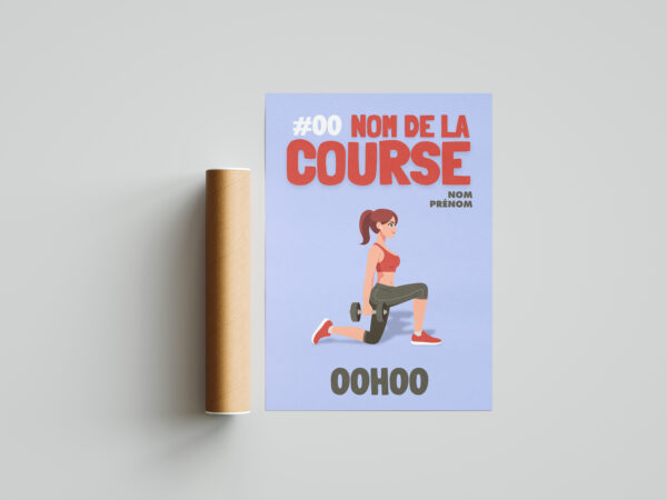affiche sport personnalisée fentes