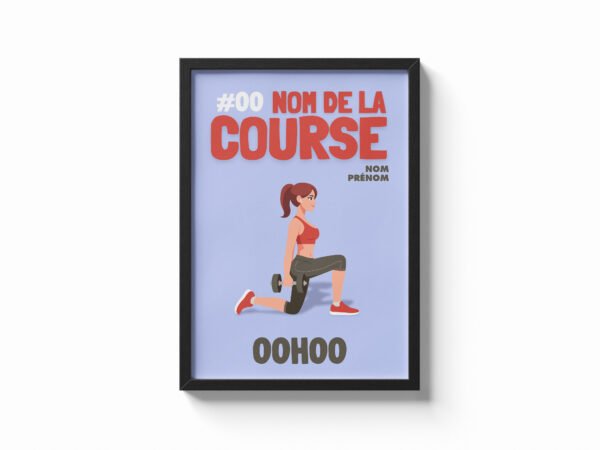 affiche sport personnalisée fentes