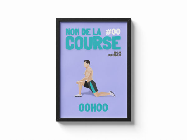 affiche sport personnalisée homme fentes