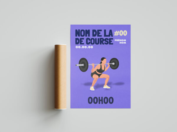 Affiche squat femme personnalisée