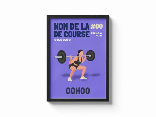 Affiche squat femme personnalisée