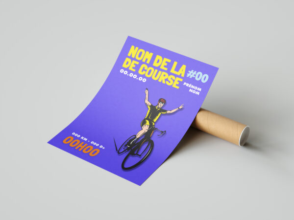Affiche vélo cyclisme homme