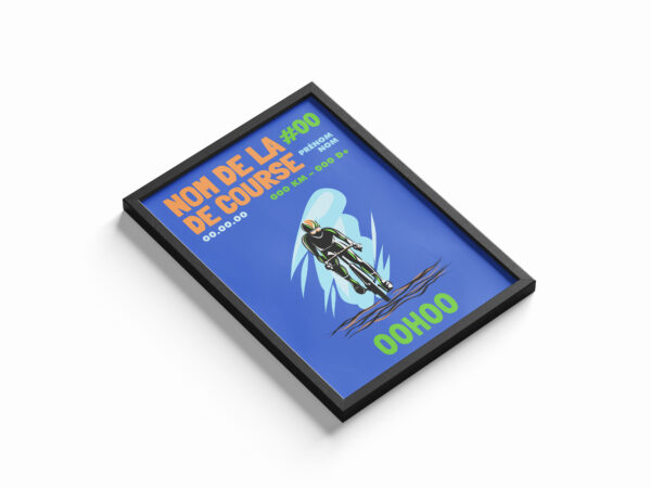 Affiche cyclisme vélo homme personnalisé