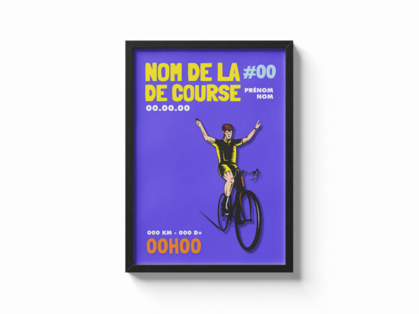 Affiche vélo cyclisme homme