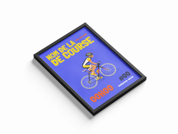 affiche velo cyclisme velo bleu