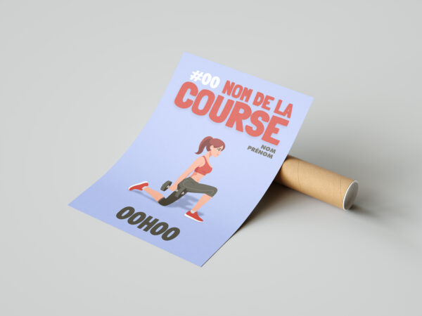 affiche sport personnalisée fentes